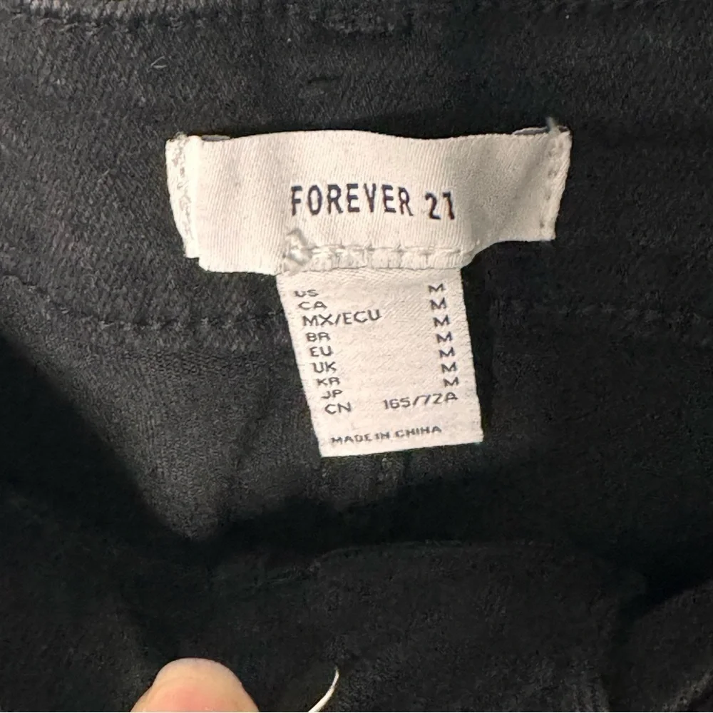 Forever 21 High-Rise leg ladder Cutout Jeans black size M or 26/27 NWT